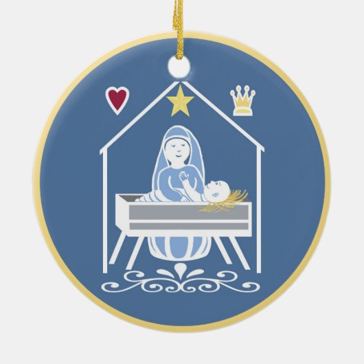 Angels Kerstmis Keramisch Ornament (Achterkant)