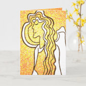 Angels kijkt naar jou kaart (Gele Bloem)