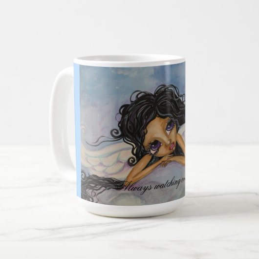 Angels kijkt over je Mok (Voorkant links)