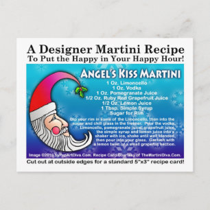Angel's Kiss Christmas Martini Recept Briefkaart