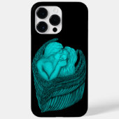 Angels Kissing, zwart en groen design Case-Mate iPhone Case (Achterkant)