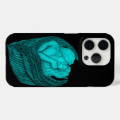 Angels Kissing, zwart en groen design Case-Mate iPhone Case (Achterkant (horizontaal))