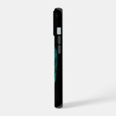 Angels Kissing, zwart en groen design iPhone 15 Case (Linkerkant)