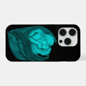 Angels Kissing, zwart en groen design iPhone Hoesje (Achterkant horizontaal)