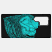 Angels Kissing, zwart en groen design Samsung Galaxy Hoesje (Achterkant horizontaal)