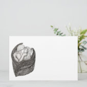 Angels Kissing, zwart-wit design Briefpapier (Staand voorkant)