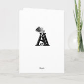 Angels Kissing, zwart-wit design Feestdagen Kaart (Achterkant)