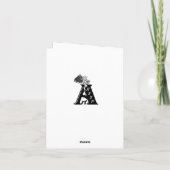 Angels Kissing, zwart-wit design Feestdagen Kaart (Achterkant)