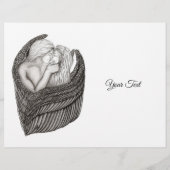 Angels Kissing, zwart-wit design Flyer (Achterkant)