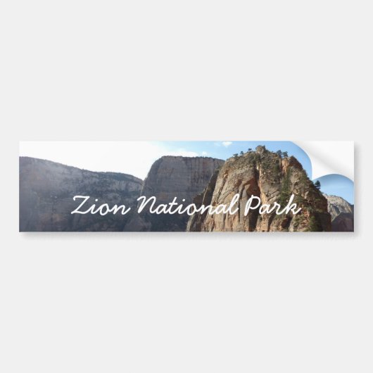 Angels Landing in Zion National Park Bumpersticker (Voorkant)