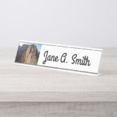 Angels Landing in Zion National Park Bureau Naambordje (Voorkant)