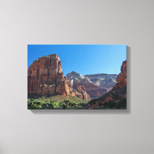 Angels Landing in Zion National Park Canvas Afdruk (Voorkant)