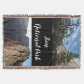 Angels Landing in Zion National Park Deken (Voorkant)