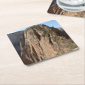 Angels Landing in Zion National Park Kartonnen Onderzetters (Schuin)