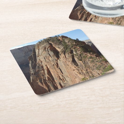 Angels Landing in Zion National Park Kartonnen Onderzetters (Schuin)