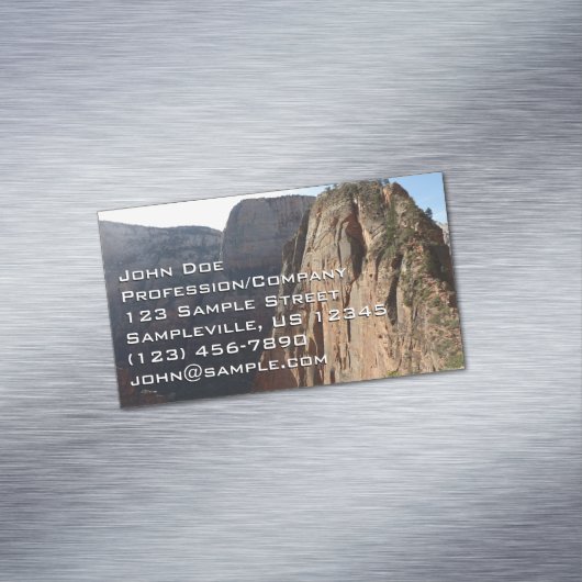 Angels Landing in Zion National Park Magnetisch Visitekaartje (Voorbeeld)