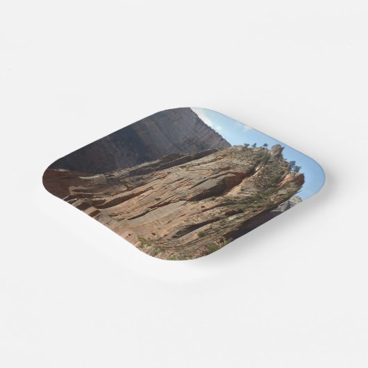 Angels Landing in Zion National Park Papieren Bordje (Gebogen)