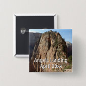 Angels Landing in Zion National Park Vierkante Button 5,1 Cm (Voorkant /achterkant)