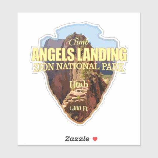 Angels Landing (pijlpunt) Sticker (Vel)