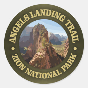 Angels Landing Ronde Sticker