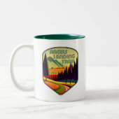 Angels Landing Trail Zion National Park Kleuren Tweekleurige Koffiemok (Links)