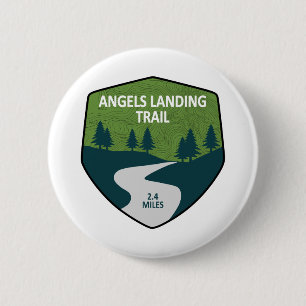 Angels Landing Trail Zion National Park Ronde Button 5,7 Cm