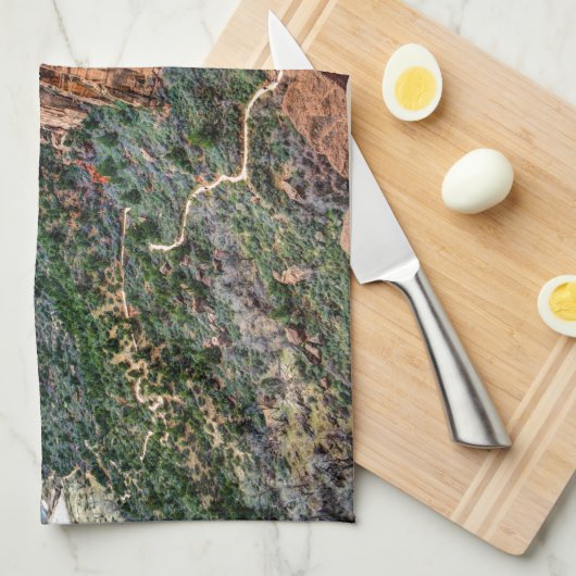 Angel's Landing Trail Zion National Park - Utah Theedoek (Quarter Fold)