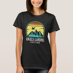 Angels Landing Utah 2022 Retro donkere afdrukken T-shirt
