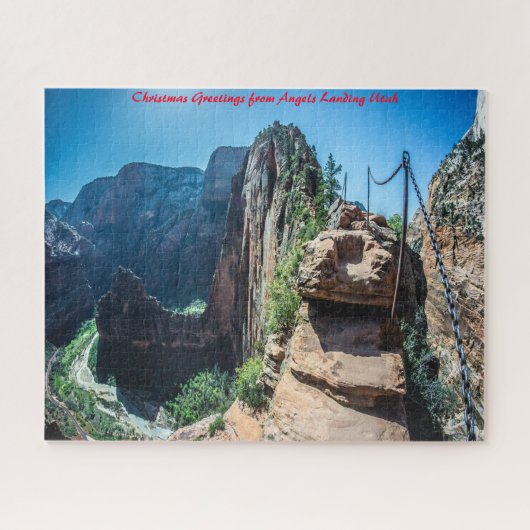 Angels Landing Utah. kerstcadeautjes Legpuzzel (Horizontaal)