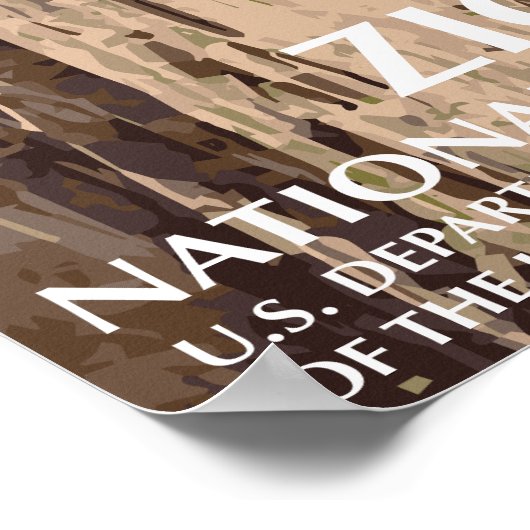 Angels Landing Zion National Park Reizen Poster (Hoek)