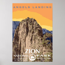Angels Landing Zion National Park Reizen Poster