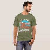 Angels Landing Zion National Park Vintage 80 T-shirt (Voorkant volledig)