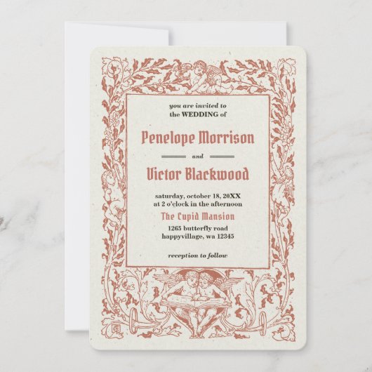  Angels Lijst bruiloft Kaart (Voorkant)