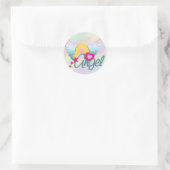 Angels Love | lichtgekleurd Ronde Sticker (Tas)