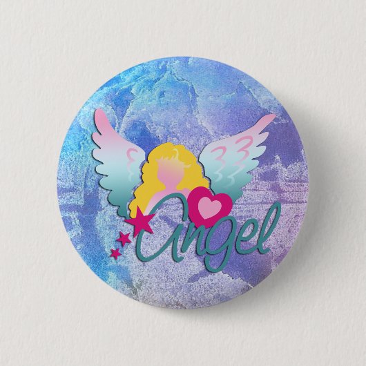 Angels Love Ronde Button 5,7 Cm (Voorkant)