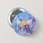 Angels Love Ronde Button 5,7 Cm (Voorkant /achterkant)