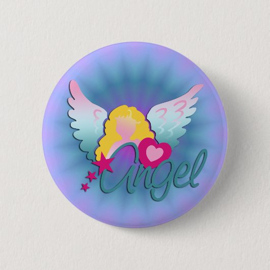 Angels Love Ronde Button 5,7 Cm (Voorkant)