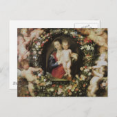 Angels Madonna en Child Rubens Fine Art Briefkaart (Voorkant / Achterkant)