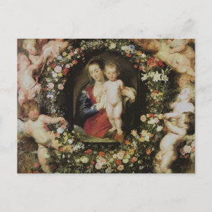 Angels Madonna en Child Rubens Fine Art Briefkaart