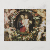 Angels Madonna en Child Rubens Fine Art Briefkaart (Voorkant)