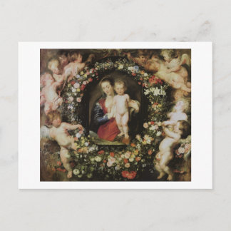 Angels Madonna en Child Rubens Fine Art Briefkaart