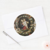 Angels Madonna en Child Rubens Fine Art Ronde Sticker (Envelop)