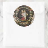 Angels Madonna en Child Rubens Fine Art Ronde Sticker (Tas)