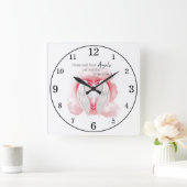 Angels | Mend een gebroken hart Vierkante Klok (Huis)