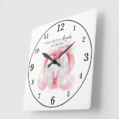 Angels | Mend een gebroken hart Vierkante Klok (Hoek)