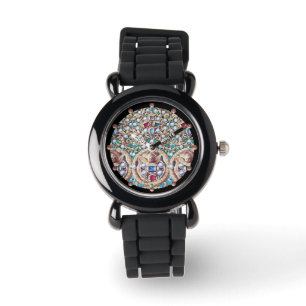 ANGELS MET ANTIEK JEWELS, GEMSTONES, PEARLS HORLOGE