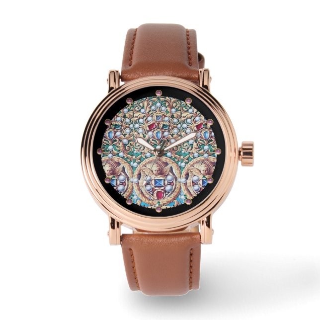 ANGELS MET ANTIEK JEWELS, GEMSTONES, PEARLS HORLOGE (Voorkant)