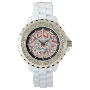 ANGELS MET ANTIEK JEWELS, GEMSTONES, PEARLS HORLOGE