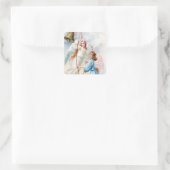  Angels met Bell Vierkante Sticker (Tas)
