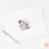  Angels met Bell Vierkante Sticker (Envelop)
